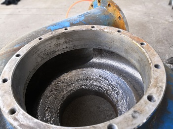 脱硫泵泵壳叶轮磨损在线修复